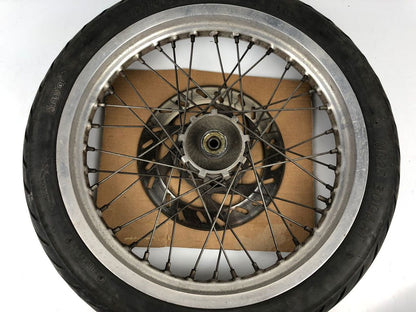 vordere Speichenfelge mit Reifen, Derbi/Aprilia/Gilera, 100/80-17, 12mm Achsdurchmesser