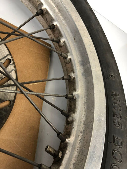 vordere Speichenfelge mit Reifen, Derbi/Aprilia/Gilera, 100/80-17, 12mm Achsdurchmesser