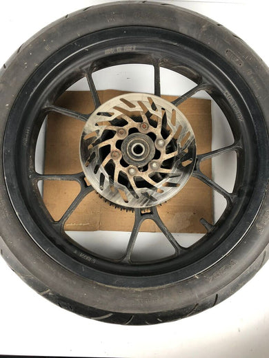 hintere Gussfelge mit Reifen, Rieju MRX, 130/70-17, 15mm Achsdurchmesser