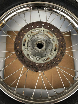 hintere Speichenfelge mit Stollenreifen, Rieju, 110/80-18, ohne Lager