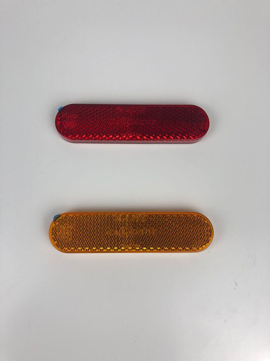 Reflektor 95x25mm, selbstklebend, rot/orange